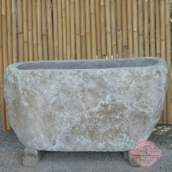 Product image 4 of the product “Riverstone basin, natural surface, polished inside. Dia approx 91-100. Height 61-70 ”